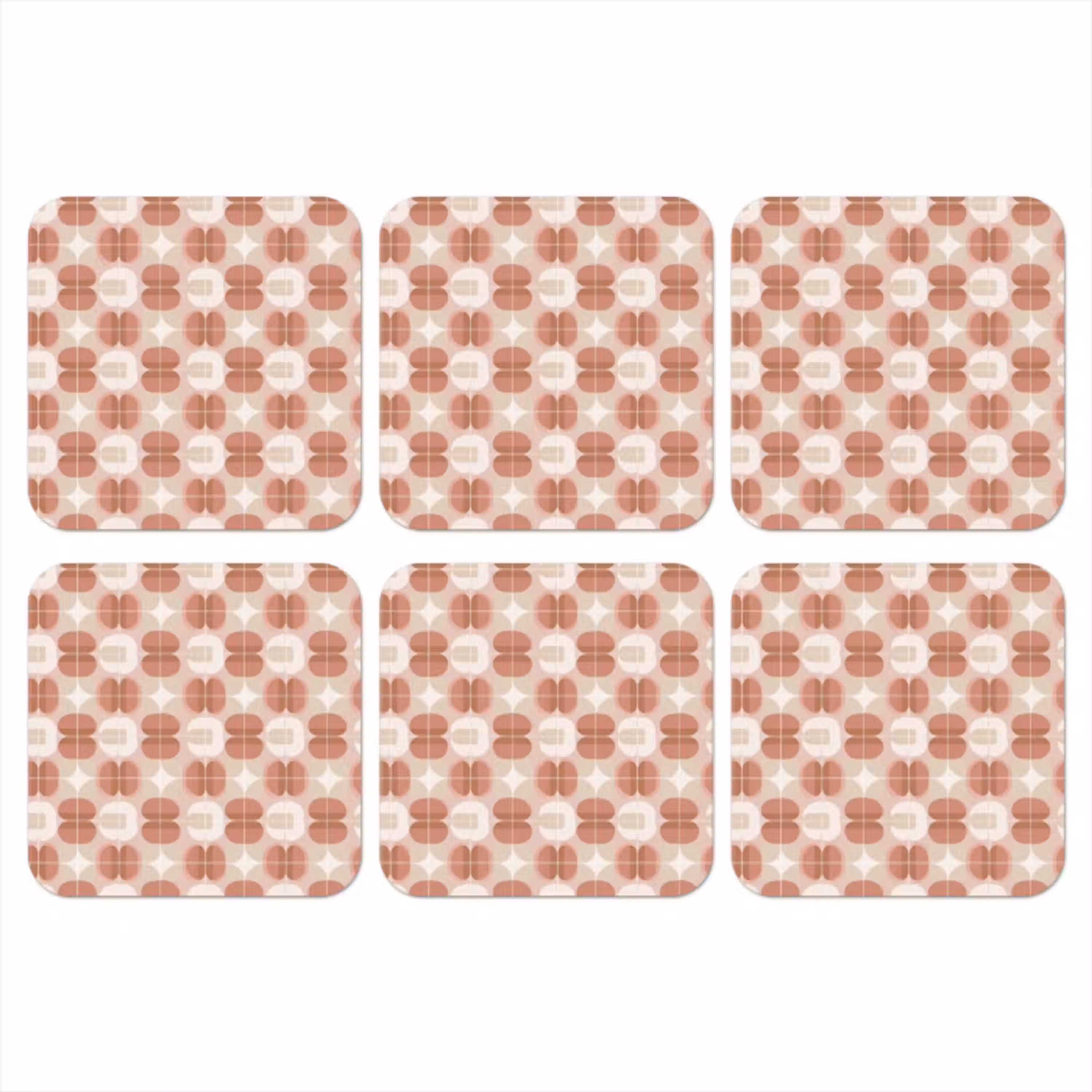 Retro - Klassiek - Roze onderzetter kurk middel 366 -3d