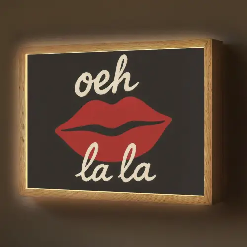 Lip - Rood - Quote Light Box met batterij (Wandlamp) middel -z3d_website