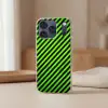 Gaming - Strepen - Schuin - Groen Telefoonhoesje iPhone 17 Pro klein -sfeer2