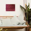 Lijnen - Rood - Beweging tuinposter los doek klein -sfeer7