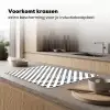 Zwart-Wit Kruispatroon Inductie beschermer vinyl 3mm klein -sfeer1