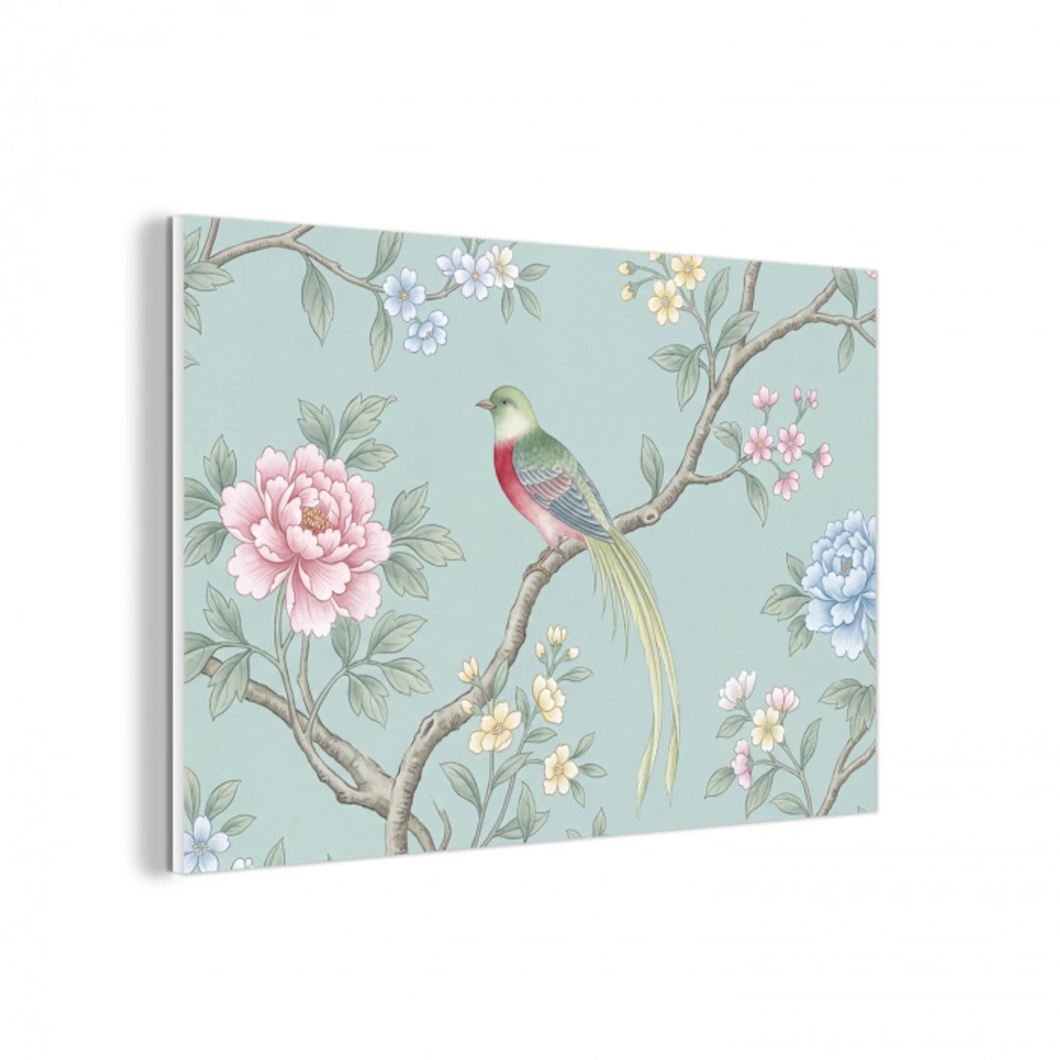 Vogel - Bloemen - Kleurrijk forex 5mm xxl -3d