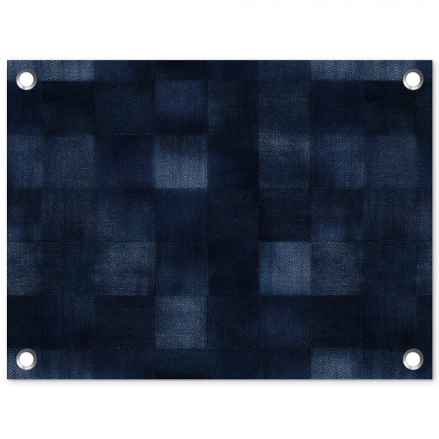 Patroon - Ruit - Marineblauw tuinposter los doek klein 239 -3d