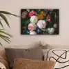 Stilleven met bloemen in een glazen vaas - Schilderij van Jan Davidsz. de Heem canvas 2cm klein -sfeer1