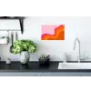 Retro - Waves - Kleurrijk Muursticker klein -keuken