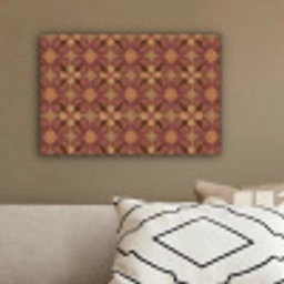 Retro - Bloemen - Bruin canvas 2cm klein 34 -sfeer3