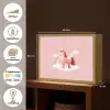 Eenhoorn - Vleugels - Roze - Regenboog Light Box met batterij (Wandlamp kind) middel -USP_websiteoverzichtNL