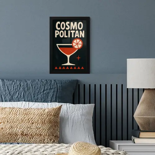 Cocktail - Zwart - Illustratie fotolijst zwart zonder passe partout klein -sfeer3