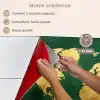 Wereldkaart - Groen - Goud keuken achterwand spatscherm klein -spatscherm_FR