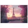 Eiffeltoren - Parijs - Roze poster papier klein -3d