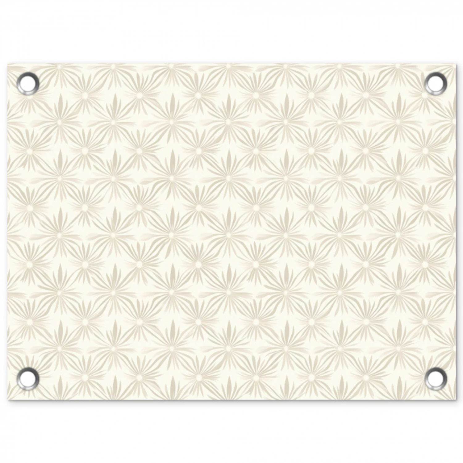 Patroon - Bloemen - Beige tuinposter los doek klein 239 -3d