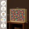 Bruin - Retro - Disco - Patroon Light Box met batterij (Wandlamp) middel 907 -USP_websiteoverzichtNL
