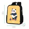 Panda - Step - Geel Rugzak - Zwart middel -productfoto_formaten