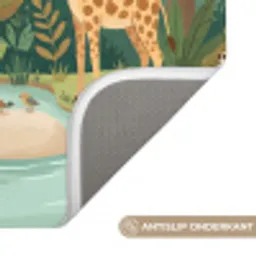 Jungle - Oase - Dieren - Kleurrijk Badmat klein -USP_AntislipNL