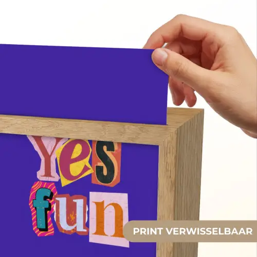 Yes fun - Kleurrijk - Collage-stijl Light Box met kabel (Wandlamp) klein -USP_websiteprintNL