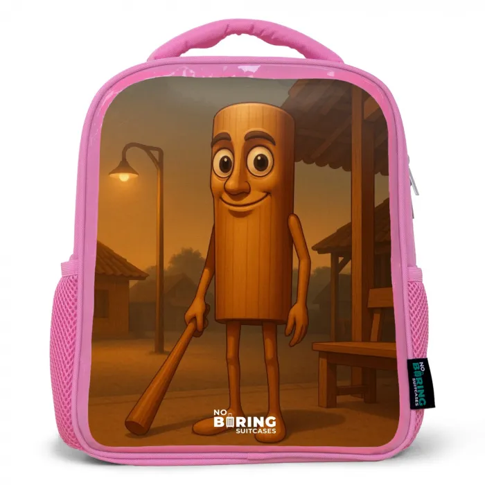 Tung Tung Tung Sahur Kinderrugzak - Roze middel -3d