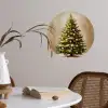 Kerst - Sfeer - Groen Wandcirkel behangsticker klein -sfeer3