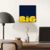 Think big - Blauw - Geel aluminium wit klein -sfeer5