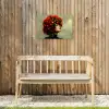 Vrouw - Appels - Rood - Bladeren Tuinposter op houten frame 2 cm dik klein -sfeer4