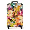 Schilderij - Olieverf - Bloemen - Regenboog NBS - Handbagage koffer - Unisex middel -productfoto_recht