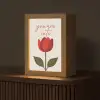 Roos - Rood - Bloem - Valentijn Light Box met kabel (Tafellamp) klein -z3d_website