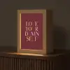 Love your damn self - Kleurrijk - Bordeaux Light Box met kabel (Tafellamp) klein -z3d_website