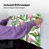 Flamingo - Bloemen - Bladeren - Jungle - Tropical Inductie beschemer met haakjes klein -ky-ophangen-nl