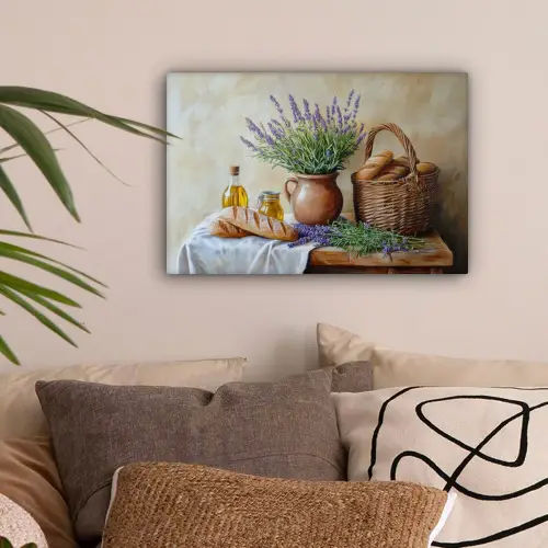 Lavendel - Brood - Stilleven canvas 2cm klein -sfeer1
