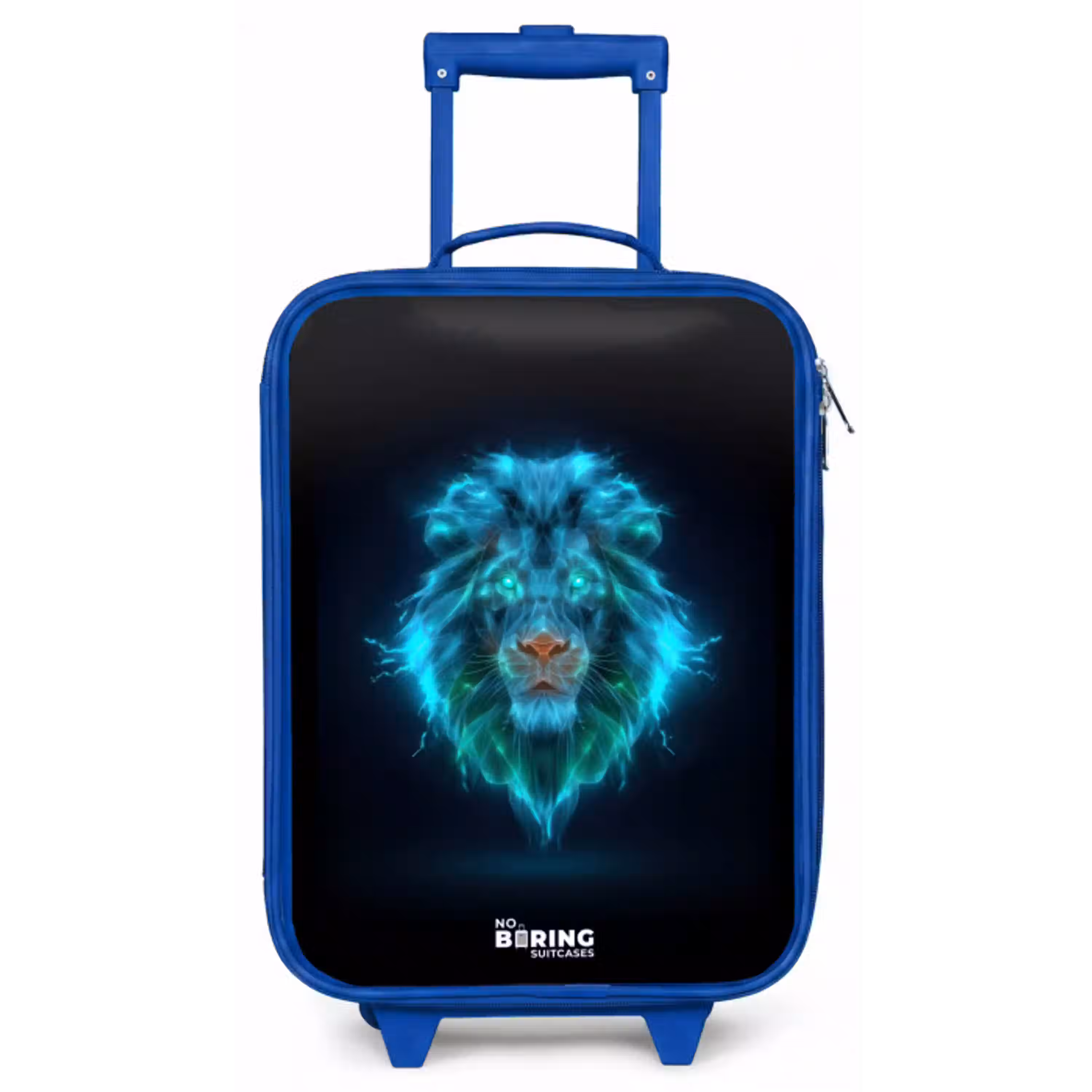 Lichtgevende leeuw Kinderkoffer - Blauw klein -zz3dotto