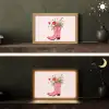 Cowboylaarzen - Roze - Boeket - Bloemen Light Box met kabel (Tafellamp) klein -sfeer3