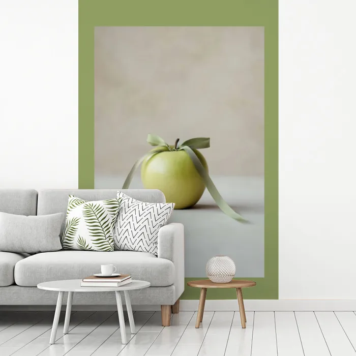 Groen - Appel - Strikje fotobehang vinyl groot -woonkamer