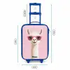 Lama - Wit - Zonnebril - Wimpers Kinderkoffer - Blauw klein -productfoto_formaten