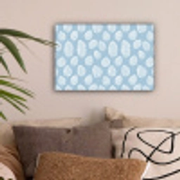 Palmbladeren - Naadloos - Patroon - Pastelblauw canvas 2cm klein 34 -sfeer1