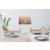 Schilderij - Bloemen - Abstract - Kleurrijk Muursticker klein -eettafel