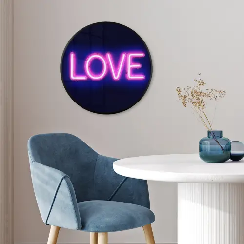 Neon - Love - Valentijn Fotolijst rond zonder passe partout klein -sfeer2