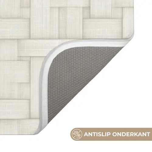 Vlechtwerk - Banen - Beige Badmat klein 997 -USP_AntislipNL
