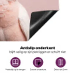 Kaketoe - Portret - Roze Inductie beschermer vinyl 3mm middel -zzzzzzz-cc-onderkant