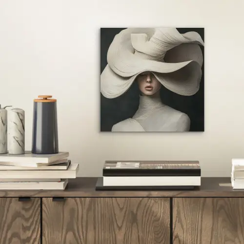 Modern - Vrouw - Hoed aluminium wit klein -sfeer1