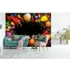Groente - Graffiti - Kleurrijk - Koken - Abstract fotobehang vinyl groot -bank