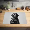 Hond - Zwart - Wijnglas - Zonnebril Inductie beschermer vinyl 3mm klein -sfeer5