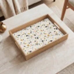 Terrazzo -  Patroon - Neutraal - Zacht - Multi Dienblad Rechthoek middel 911 -sfeer1