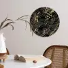 Marmer - Zwart - Goudstructuur Wandcirkel plexiglas klein 852 -sfeer4