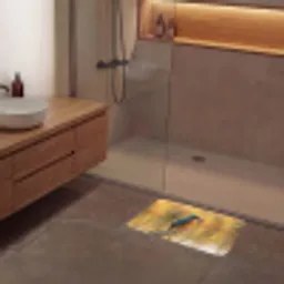 IJsvogel - Tak - Water - Kleurrijk - Levendig Badmat klein -sfeer2