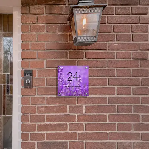 Lavendel - Klassiek Naambord Vierkant klein -sfeer7-XS