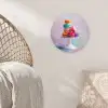 Macarons - Schaal - Pastel - Kleurrijk Wandcirkel kunststof plaat 5mm dik klein -sfeer5
