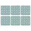 Patroon - Symmetrisch - Blauw onderzetter kurk middel 366 -3d