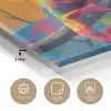 Kameleon - Tak - Gestreept - Bladeren plexiglas 5mm klein -sfeer2