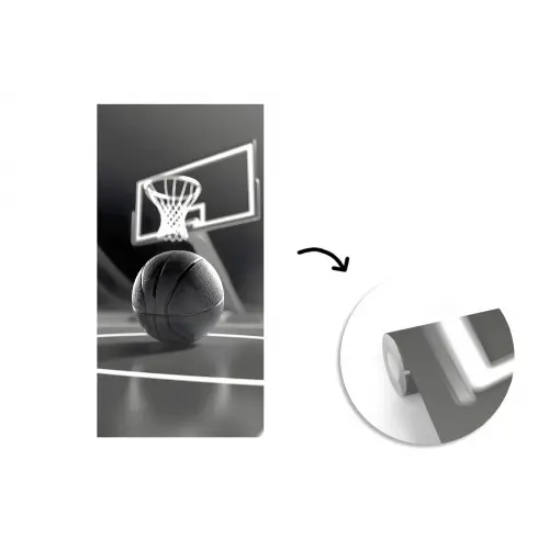 Basketbal - Basketbalveld - Lichtlijnen fotobehang vinyl groot -3d