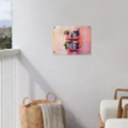 Planken - Boeken - Bladeren tuinposter los doek klein -sfeer8