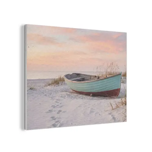 Rustiek - Roeiboot - Zandstrand PET vilt klein -3d